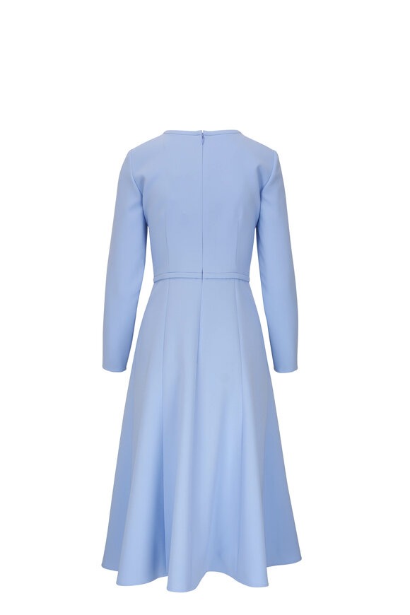 Carolina Herrera - Sky Blue Triple Bow Long Sleeve Midi Dress