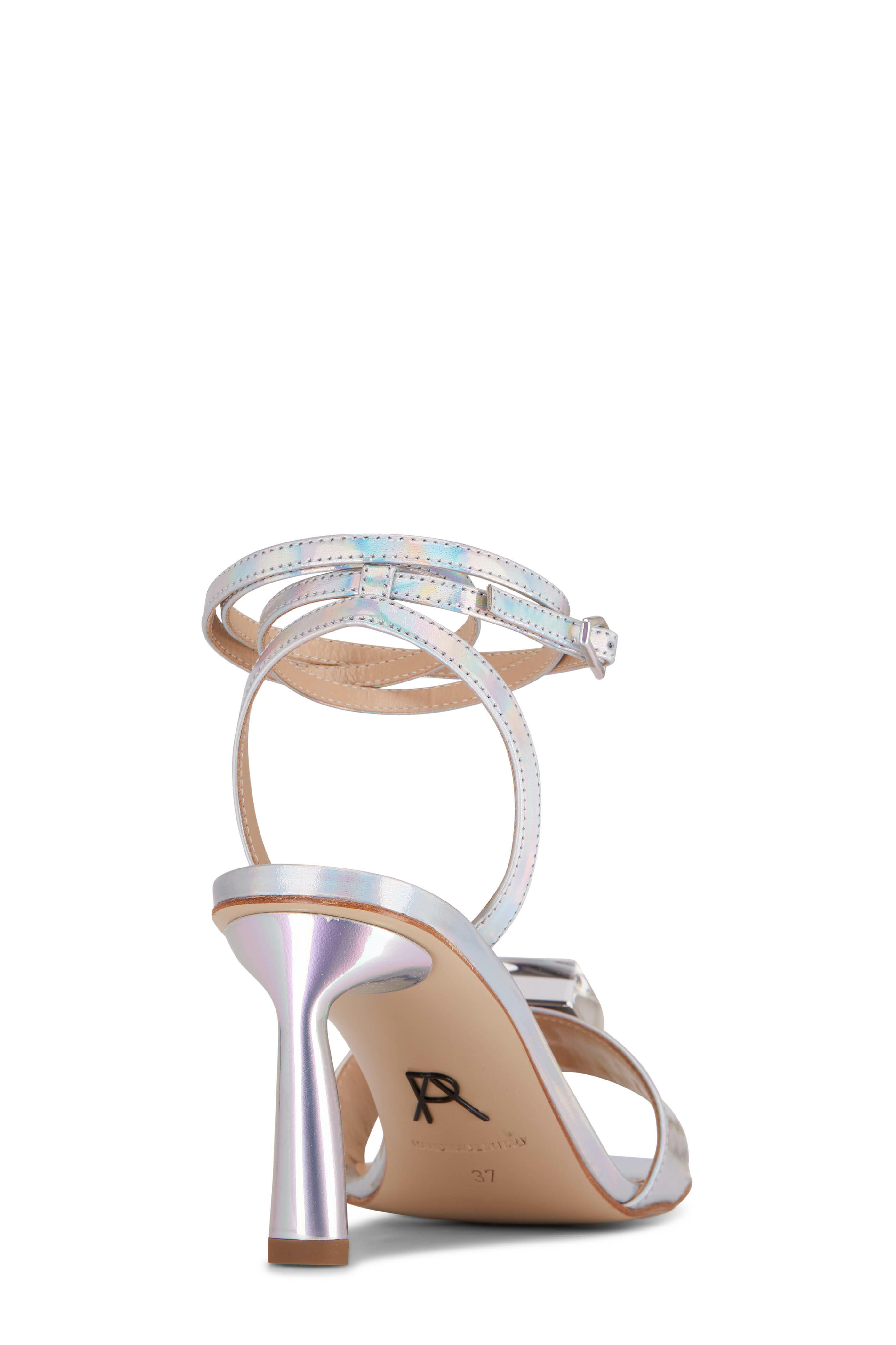 Paul Andrew - Iridescent Cube Strap Sandal, 75mm