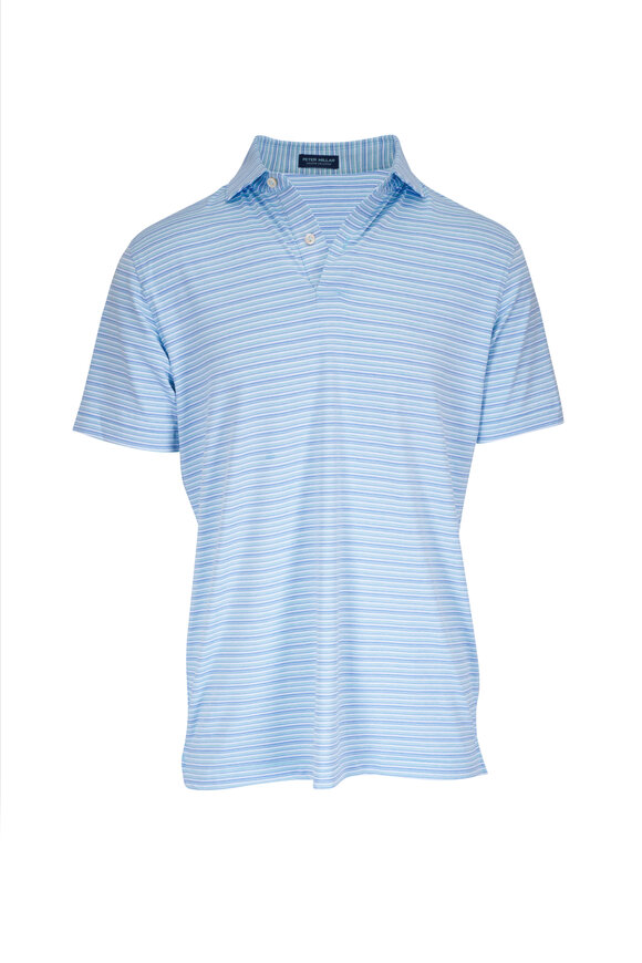 Peter Millar Cadence Blue Spruce Stripe Performance  Polo