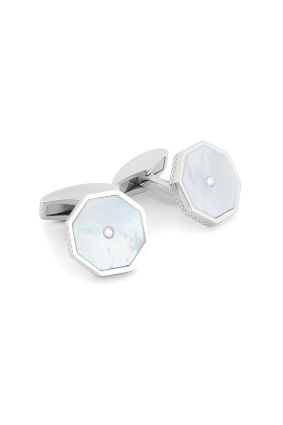 Tateossian London Eye Diamond & Mother of Pearl Cufflinks