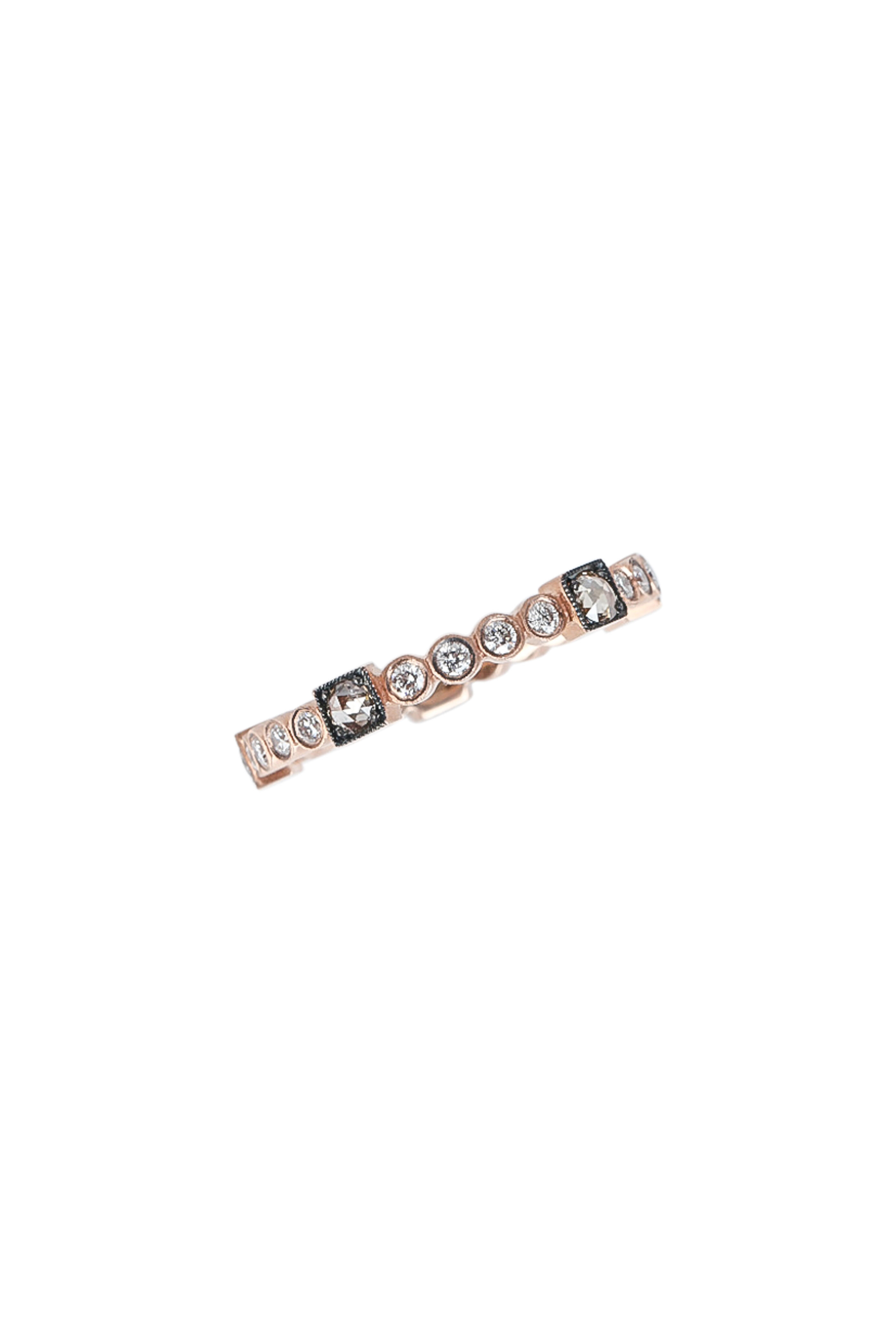 Sylva & Cie - 14K Rose Gold Diamond Citadel Band