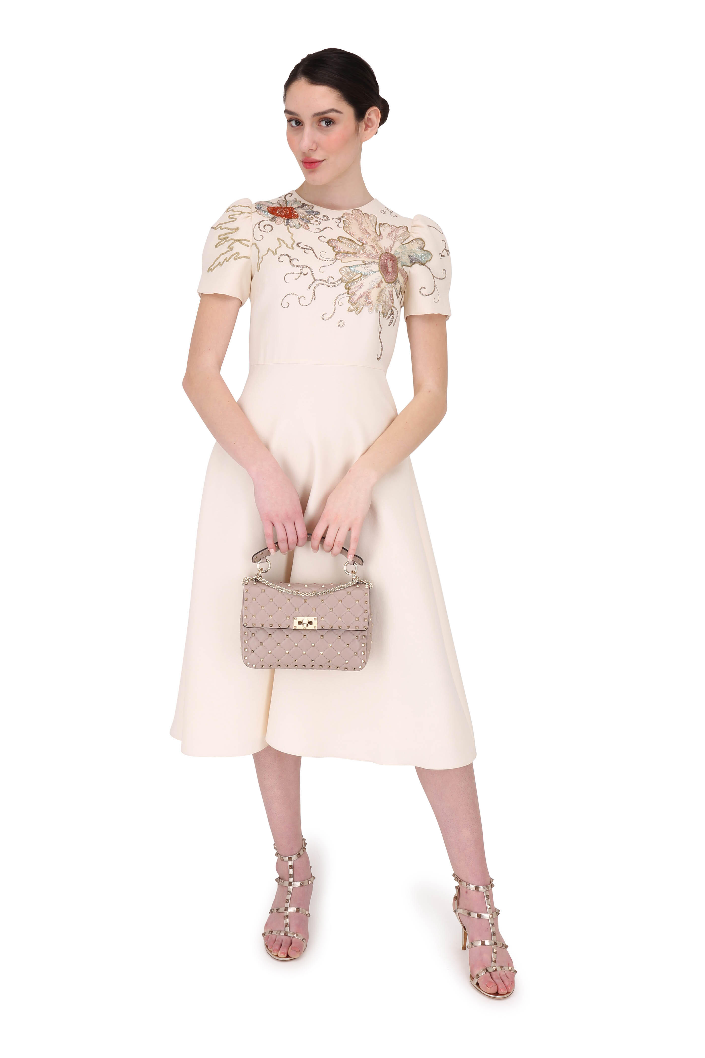 Valentino Garavani - Rockstud Spike Poudre Quilted Leather Chain Bag