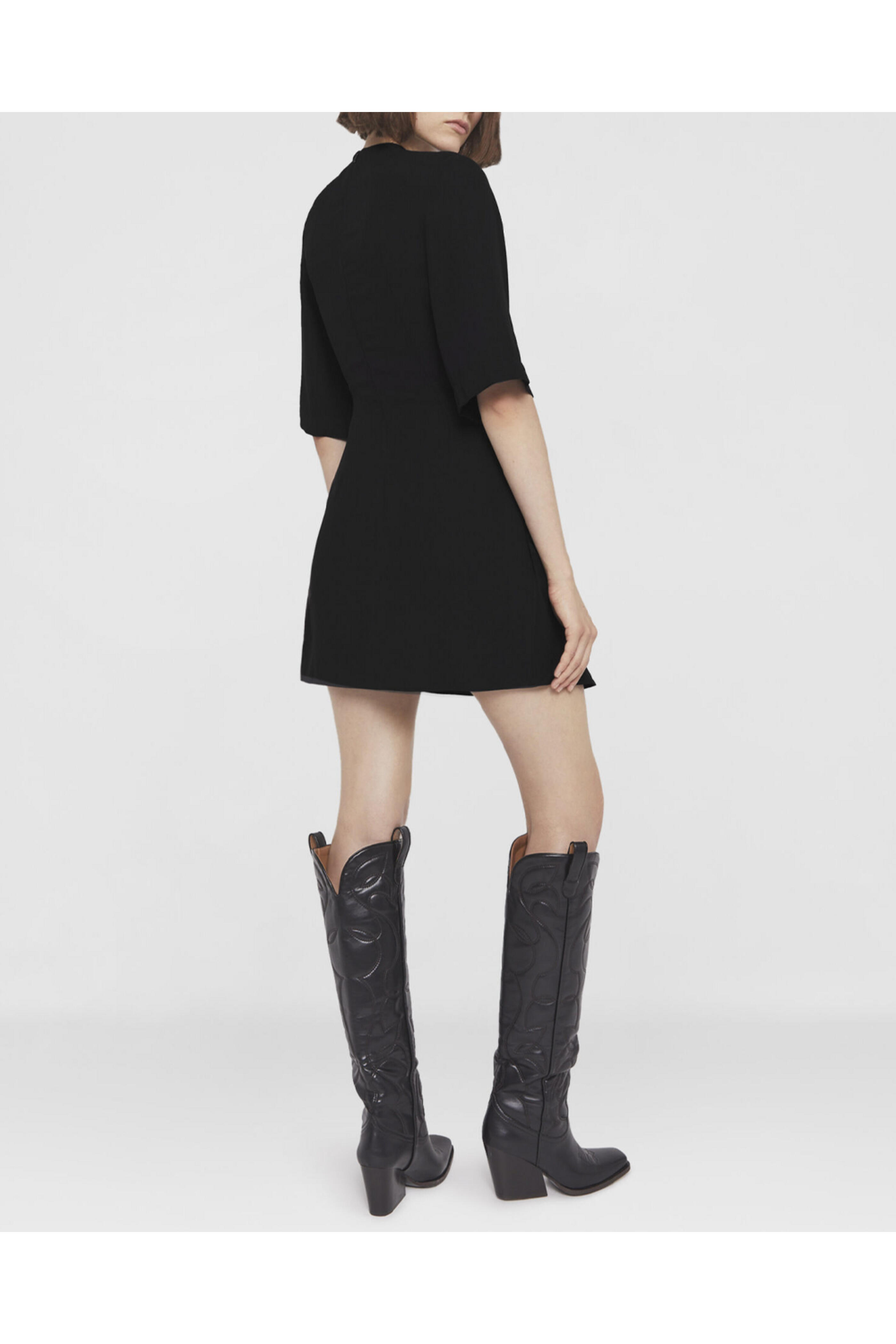 Stella McCartney - Black Falabella Chain Mini Dress