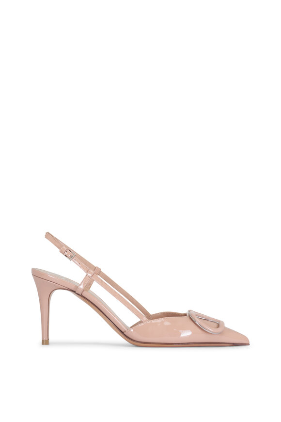 Valentino Garavani VLogo Patent Leather Slingback, 80mm - view 3