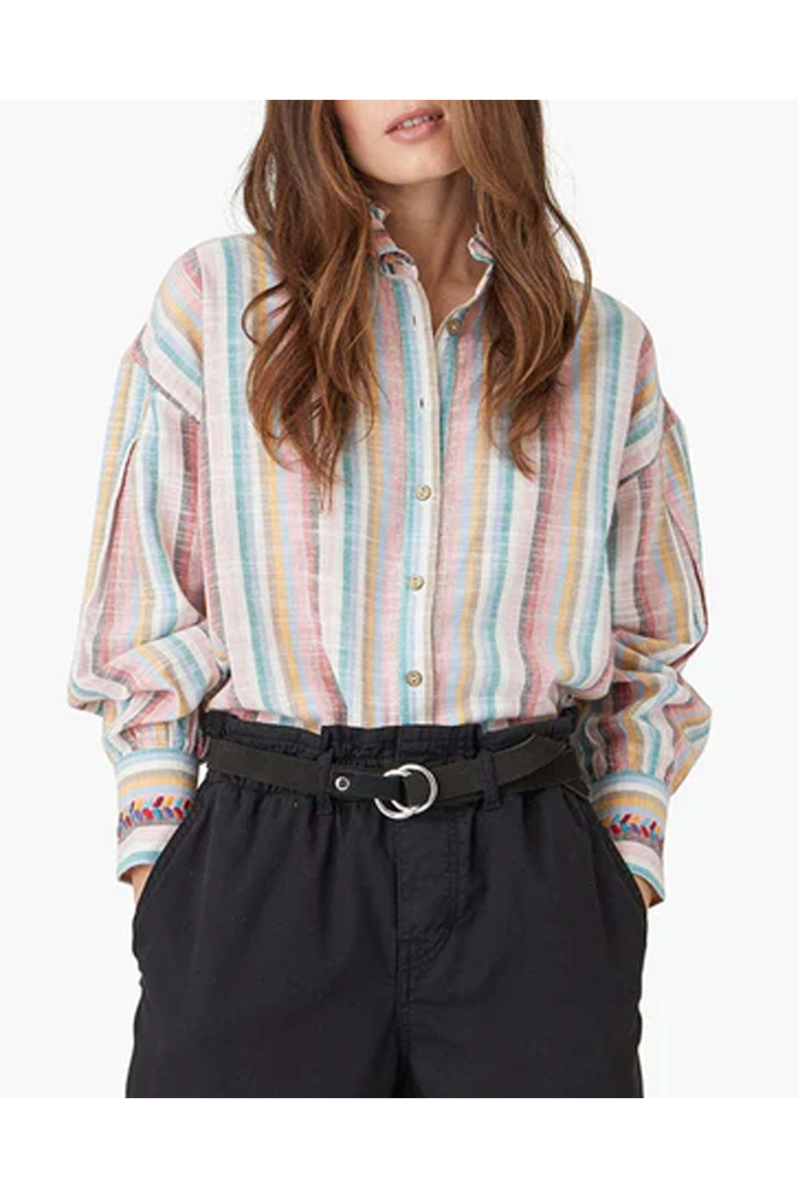 Xirena - Pink Sunrise Stripe Jensen Shirt