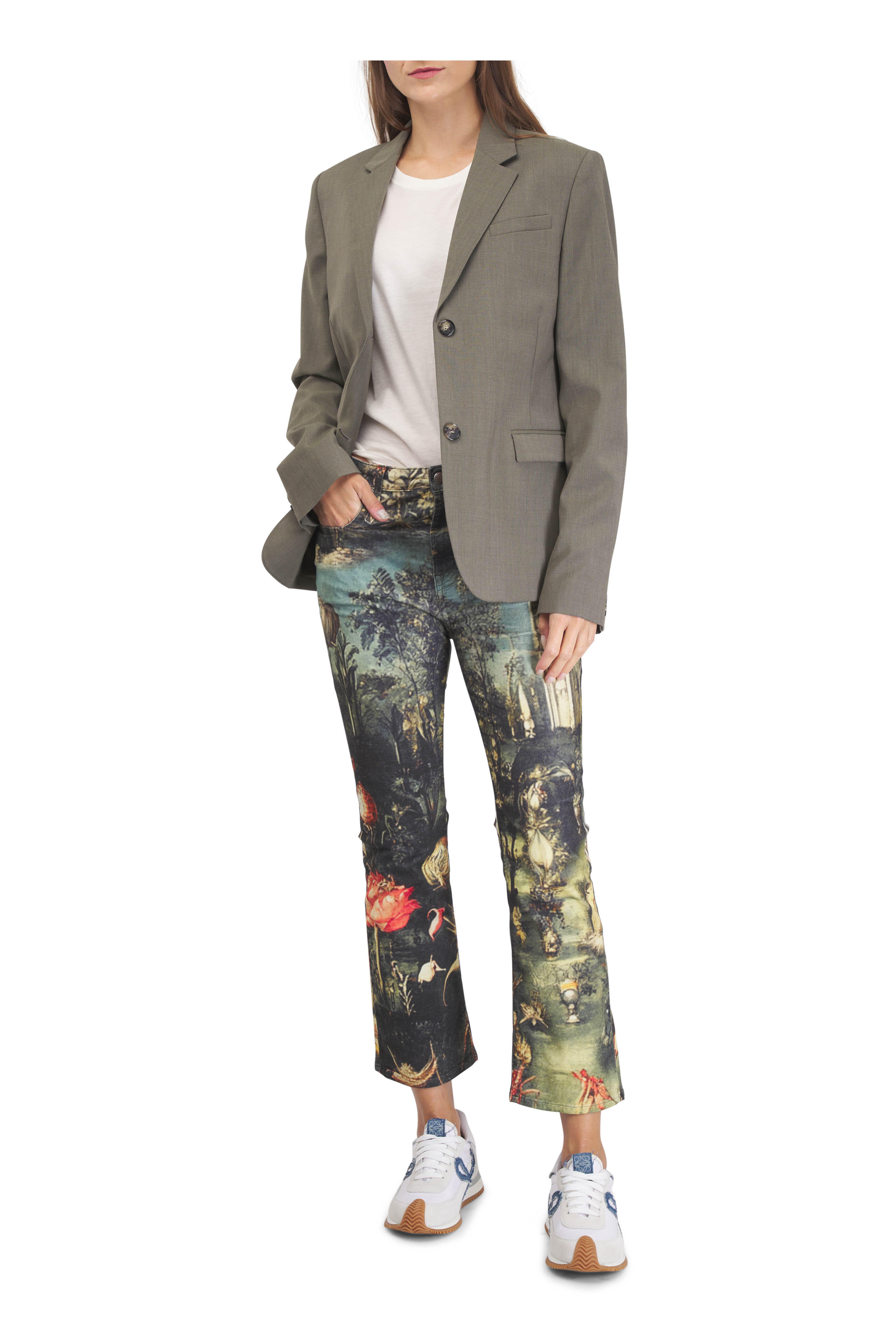 Loewe - Khaki Green Tailored Wool Jacket