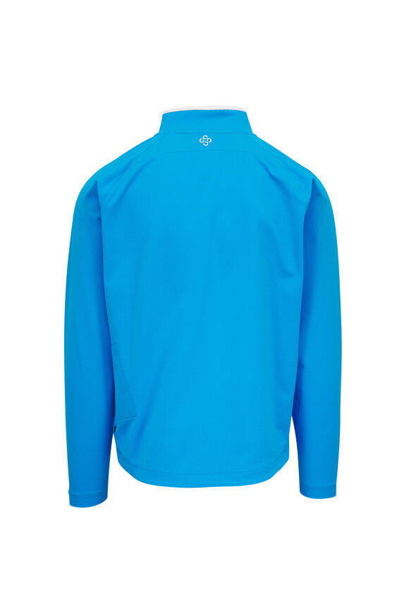 Deke Blue Links Jacquard Quarter Zip Pullover - view 3