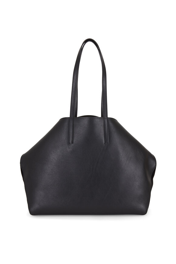 McQueen - Butterfly Black Leather East-West Medium Tote