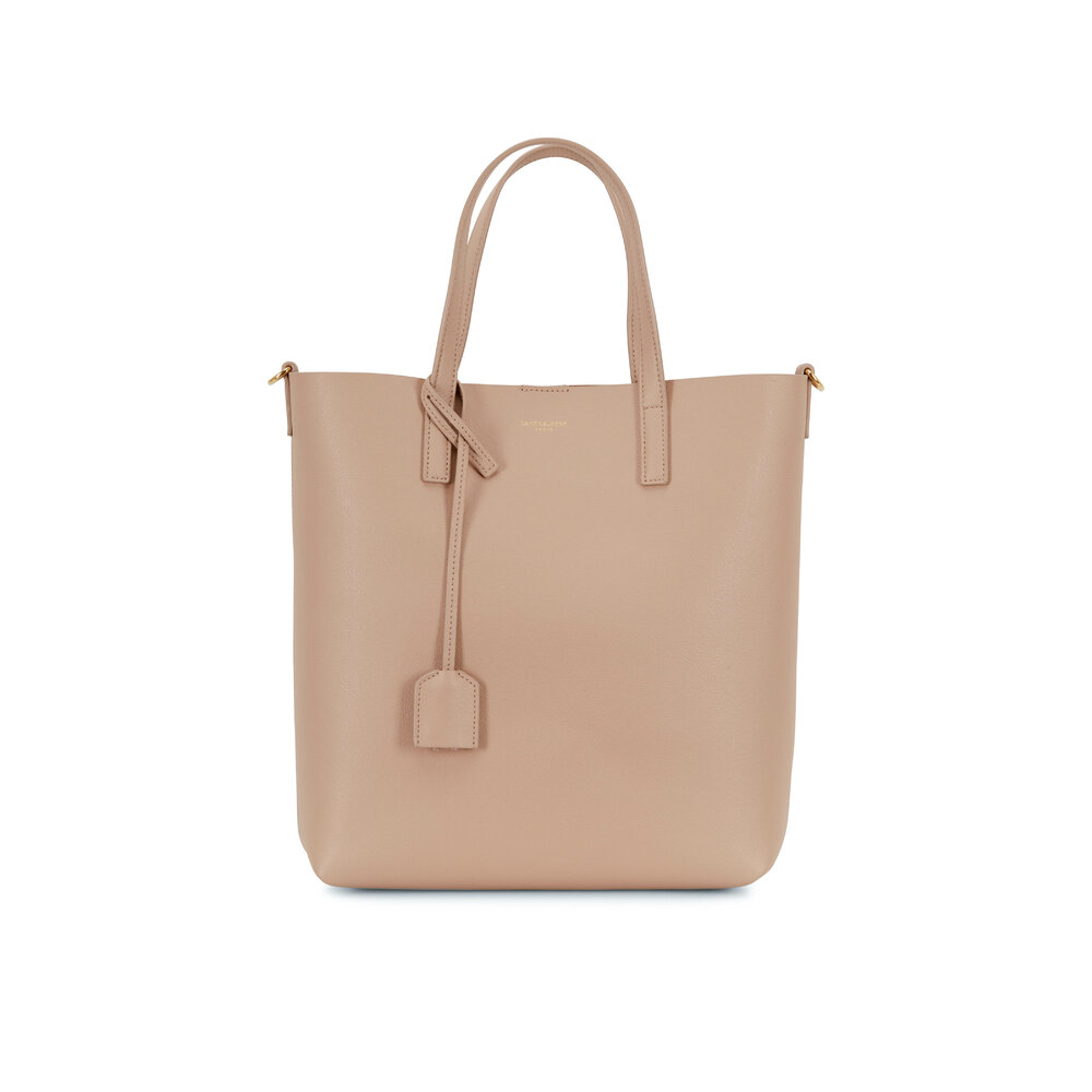 Saint Laurent Shopping Leather Tote Bag in Natural