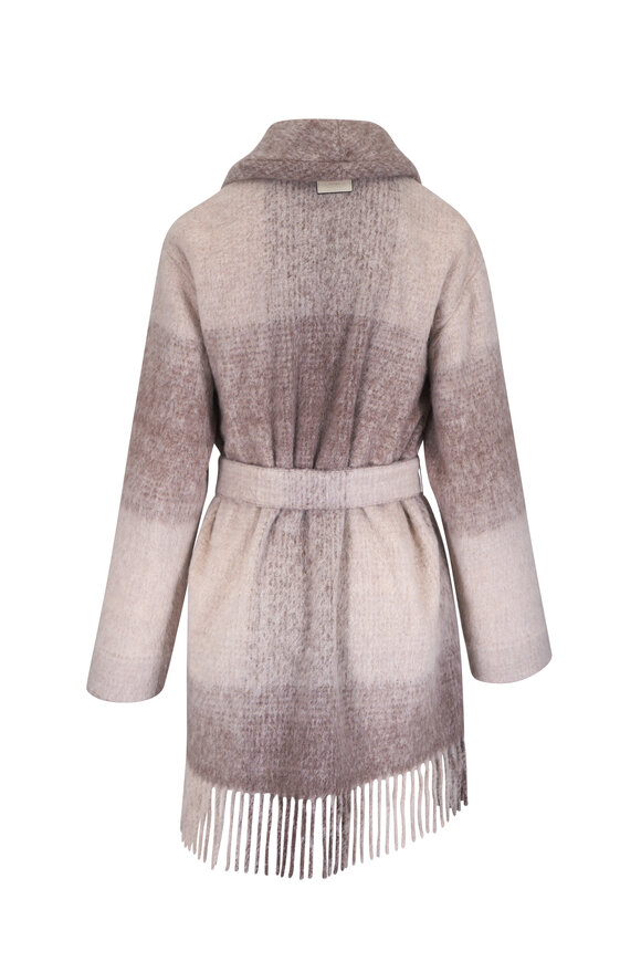 Agnona - Sesame Fringe Robe Coat