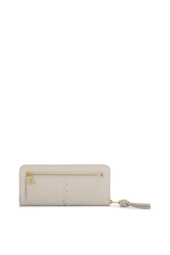 Loewe - Light Oat Diamond Knot Zip Around Leather Wallet