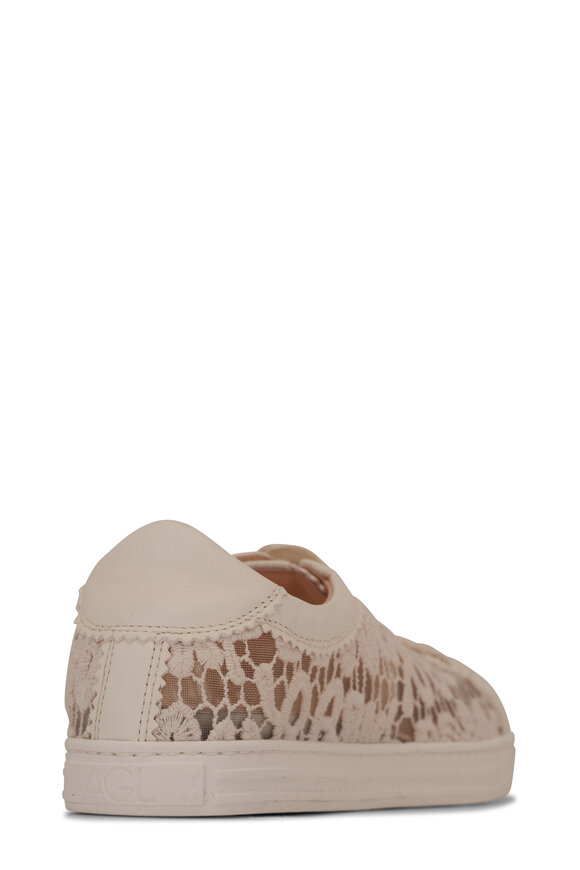 AGL - Sade Off-White Embroidered Fabric Sneaker 