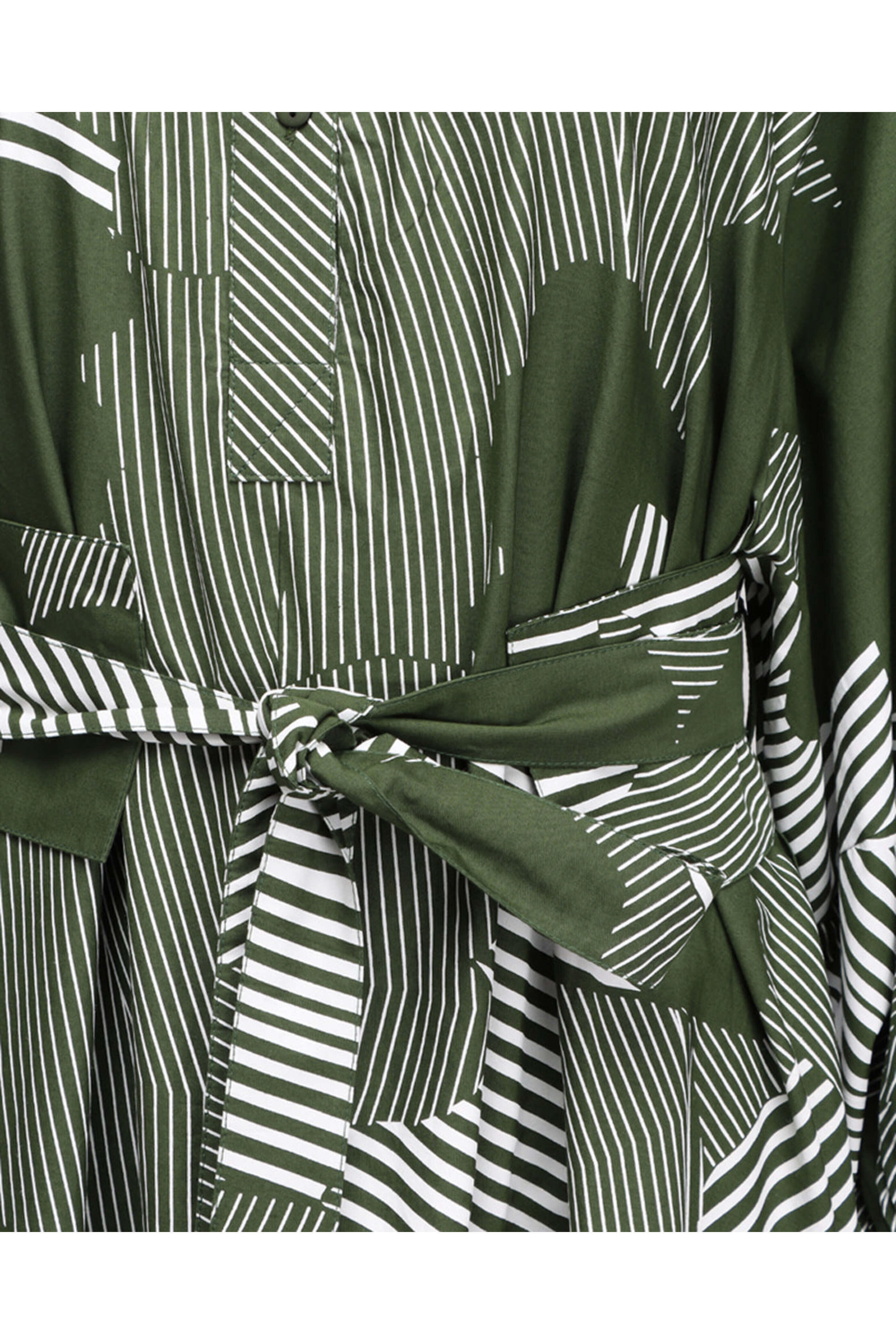 Lovebirds - Moss Sakura Stripe Hillary Dress