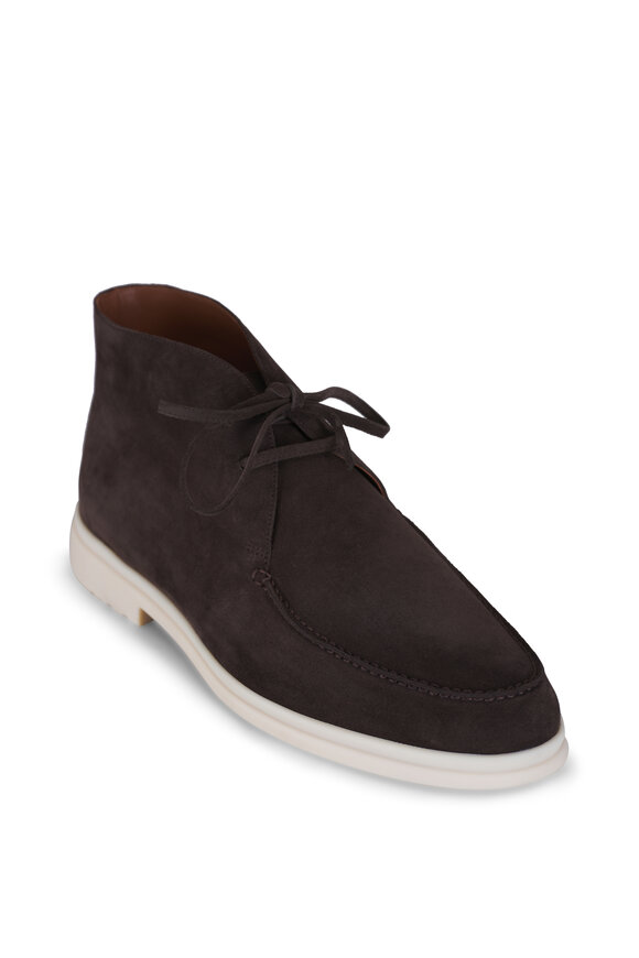 Brunello Cucinelli - Black Leather Hiking Boot | Mitchell Stores