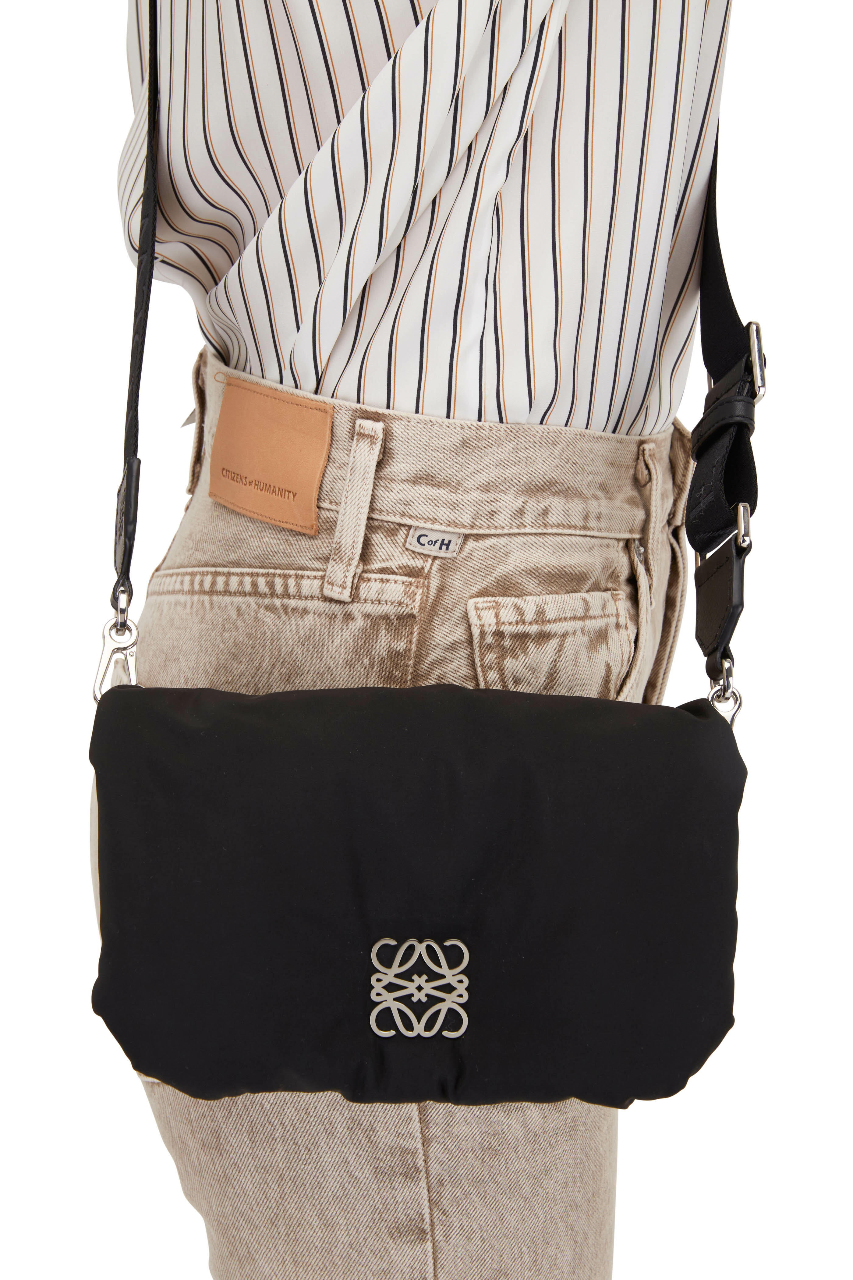 Loewe - Goya Black Nylon Mini Puffer Bag