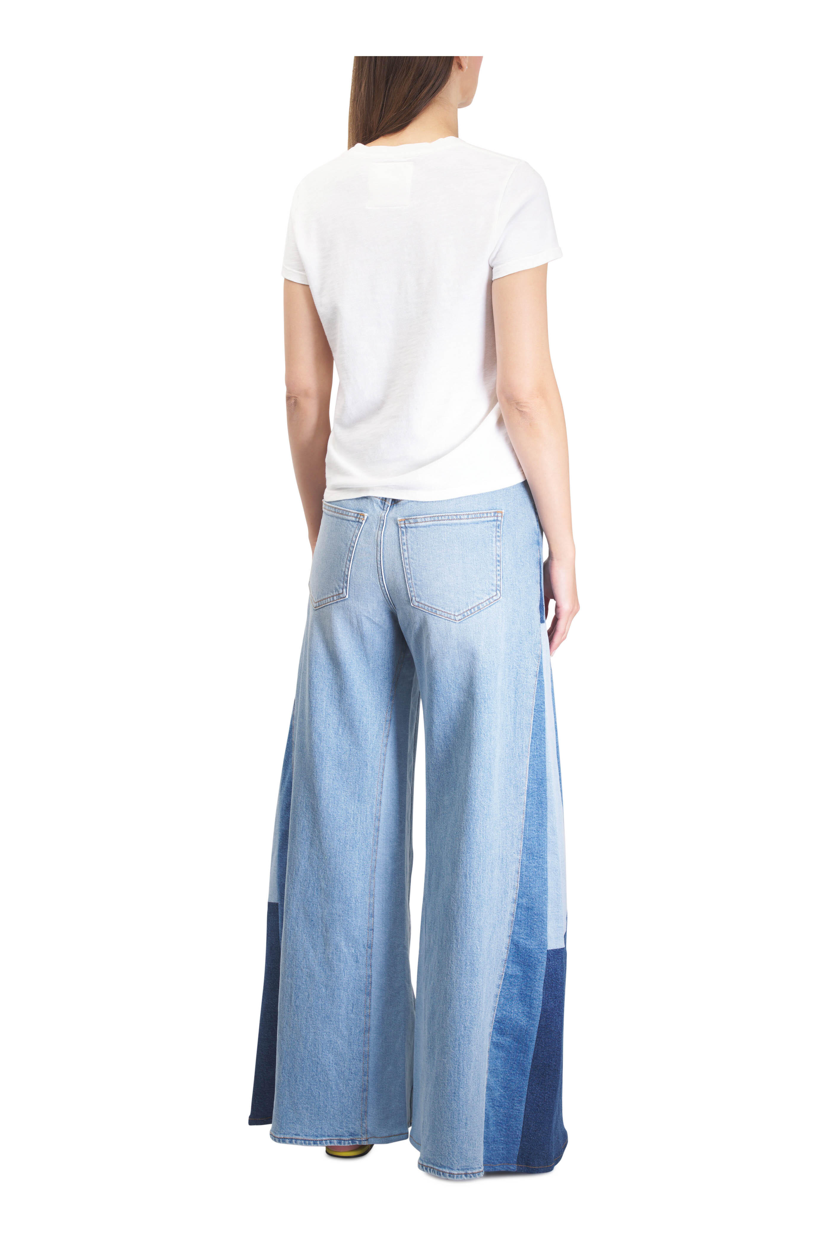 Veronica Beard - Vicki Patchwork Extra Wide Leg Jean