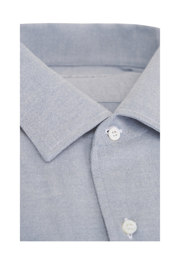 Loro Piana André Ginestra Light Blue Sport Shirt - view 2