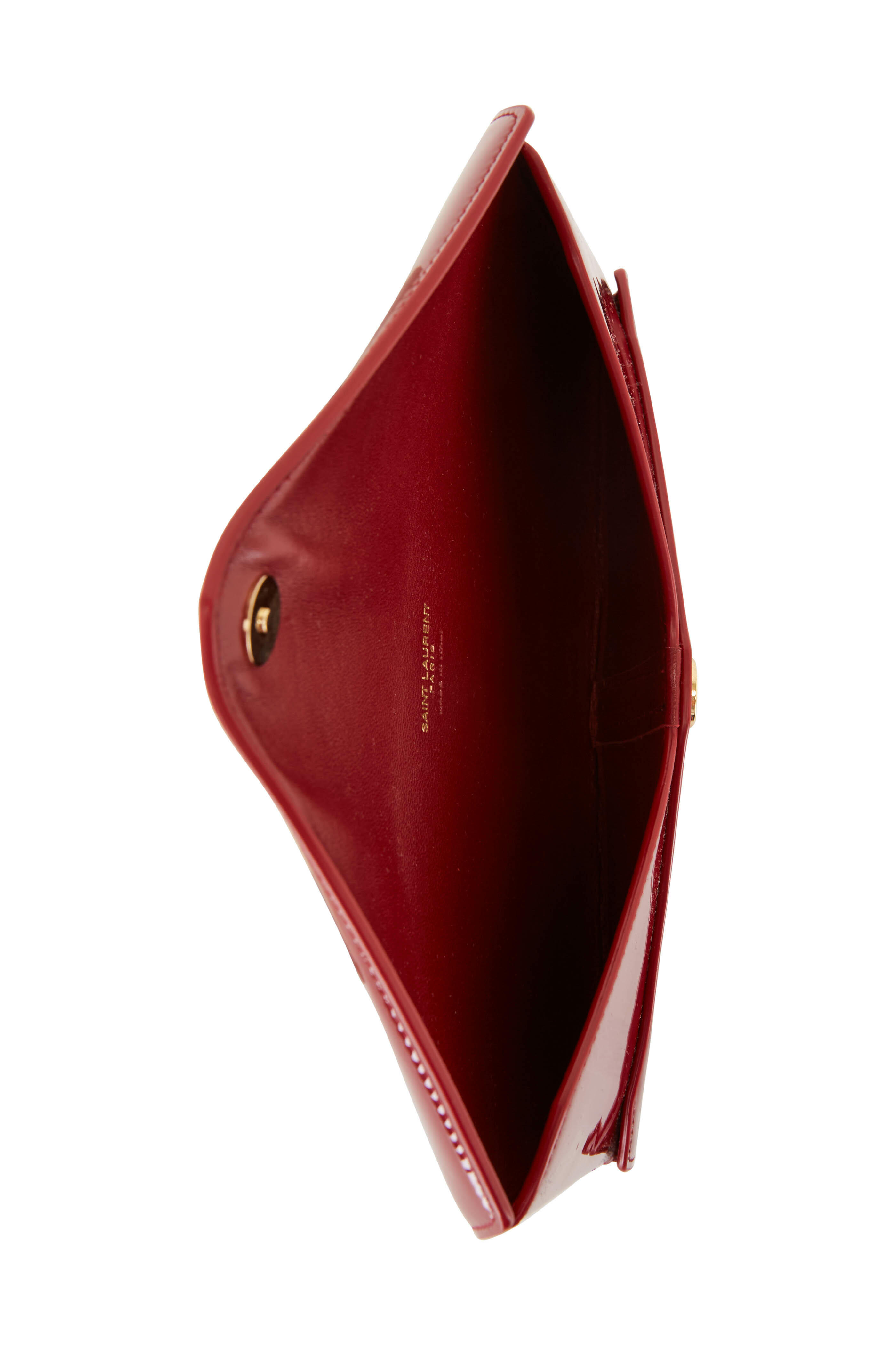 Saint Laurent - Paloma Red Patent Leather Envelope Clutch