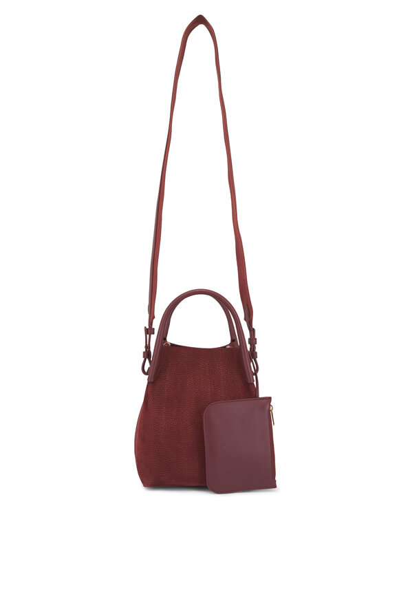 Loro Piana Small Bale Glazed Moka & Sun Gold Top Handle Bag - view 4
