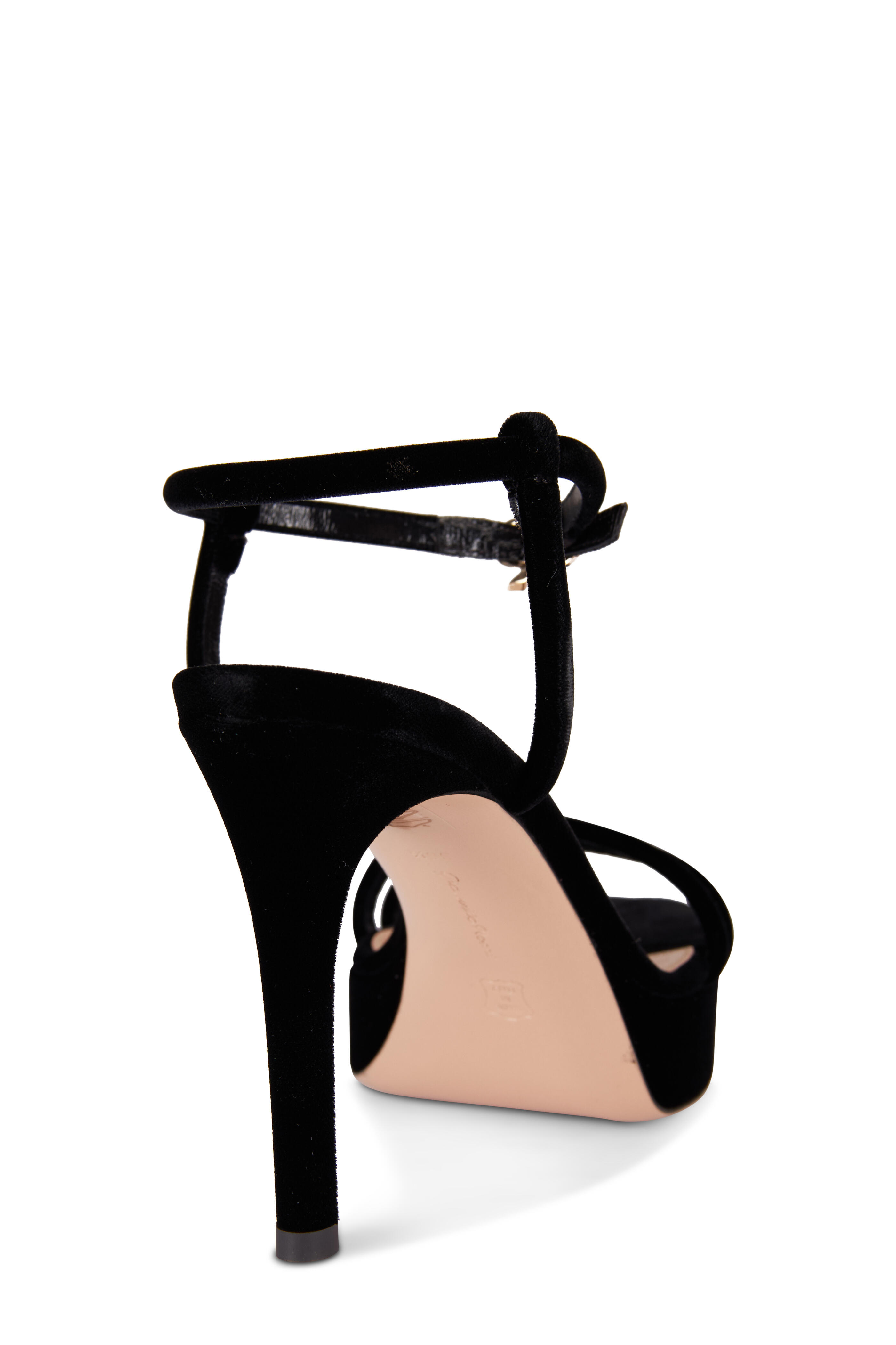 Gianvito Rossi - Black Velvet Platform Sandal, 70mm - view 3