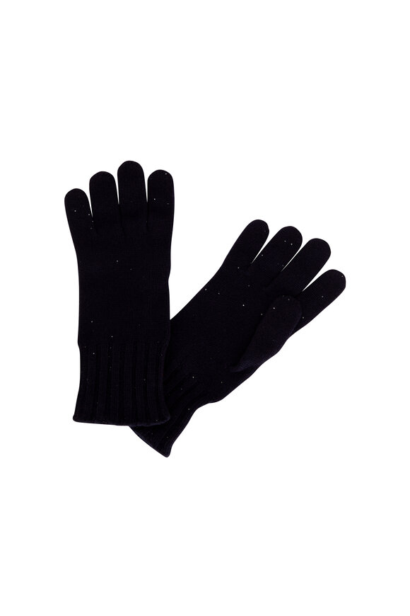 Loro Piana Navy Blue Guanto Stella Alpina Gloves