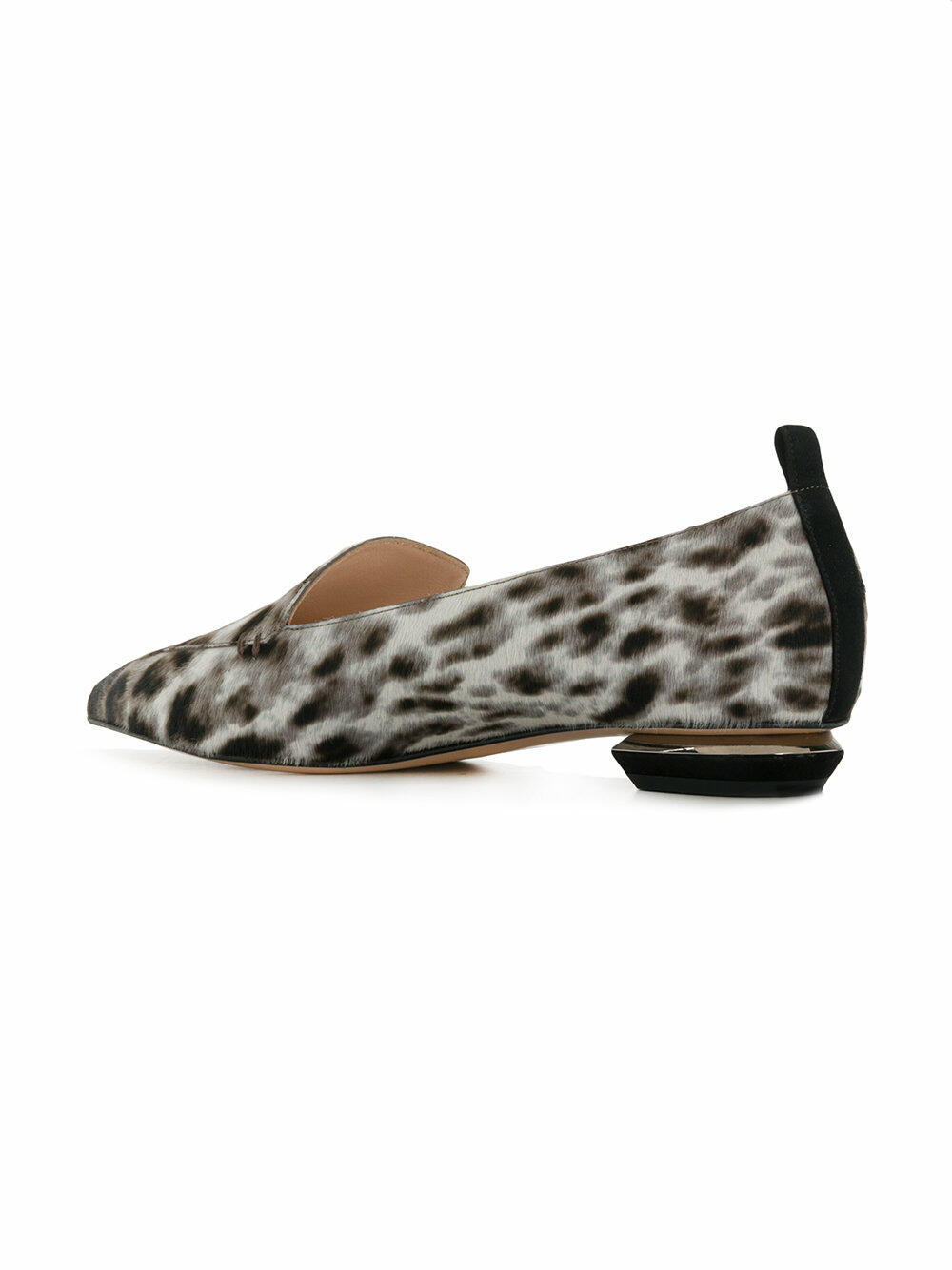 Nicholas Kirkwood - Beya Gray Leopard Print Pony Hair Flat
