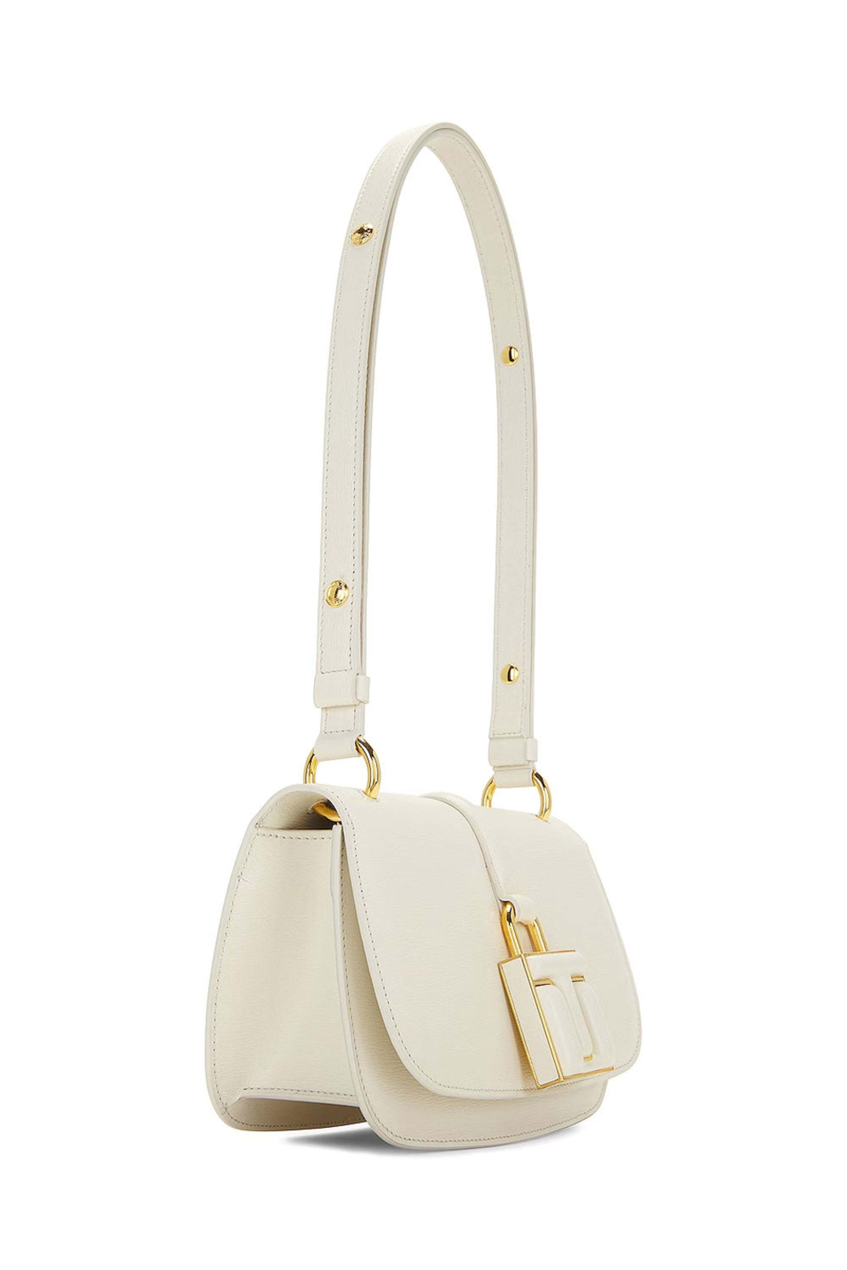 Tom Ford - 001 Lock Mini Flap Bag in Chalk