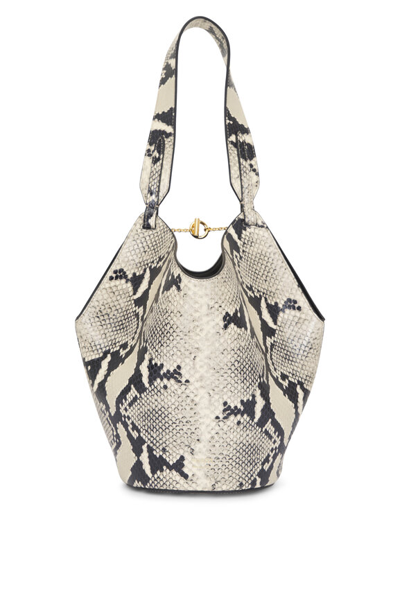 Khaite Mini Lotus Natural Embossed Leather Tote