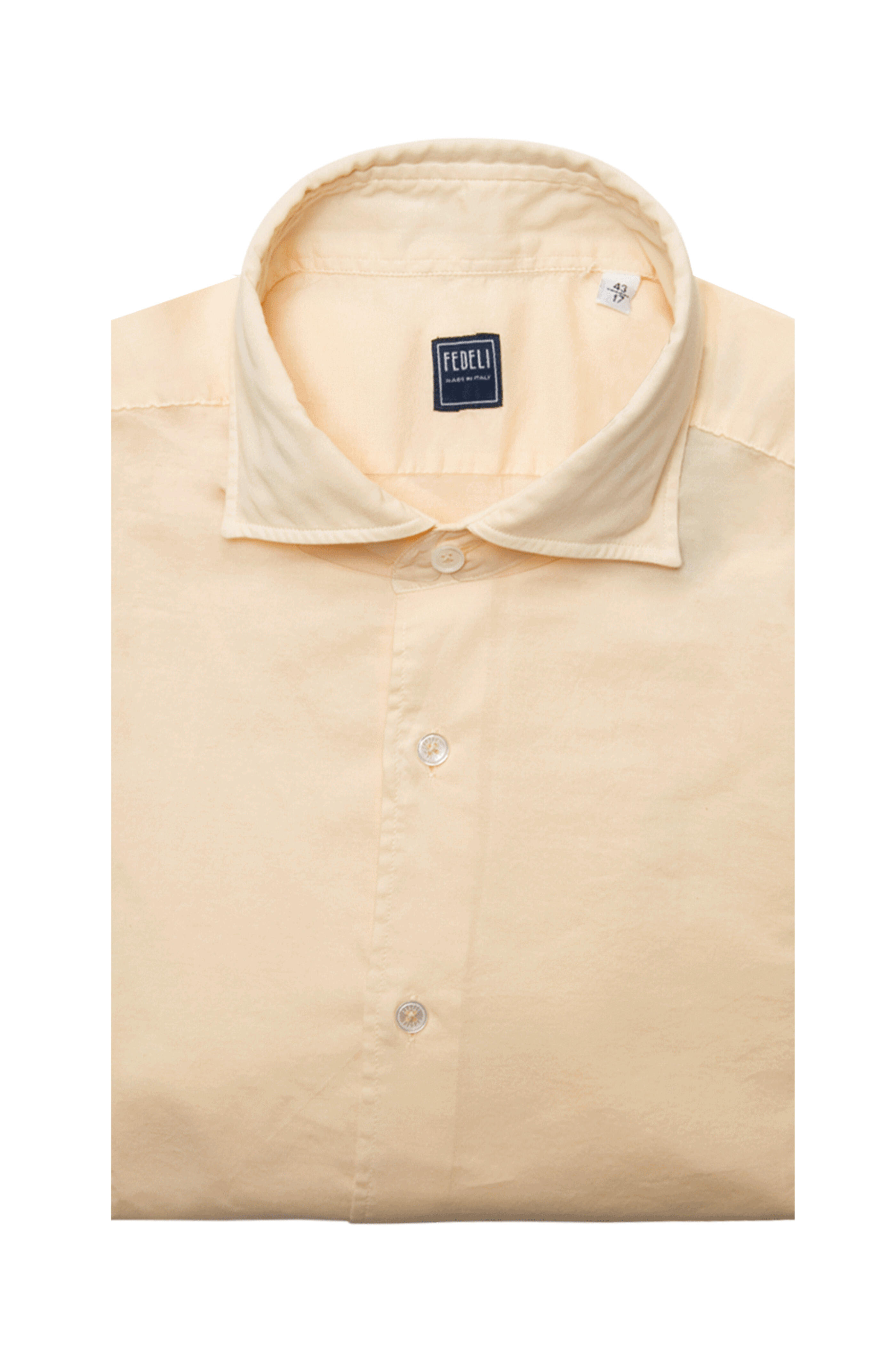 Fedeli - Yellow Solid Cotton Sportshirt