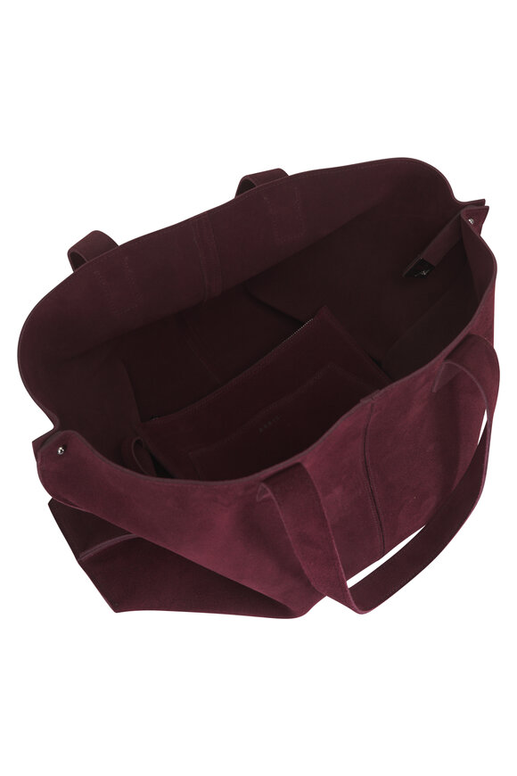 Akris Medium Ai Burgundy Suede Shoulder Tote - view 5