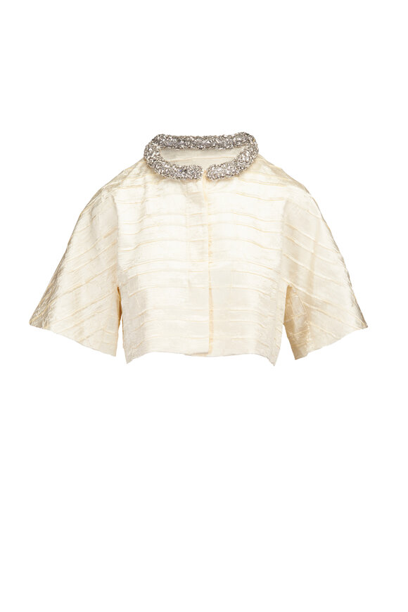 Simkhai Elvessa Embellished Porcelain Cropped Jacket - view 1
