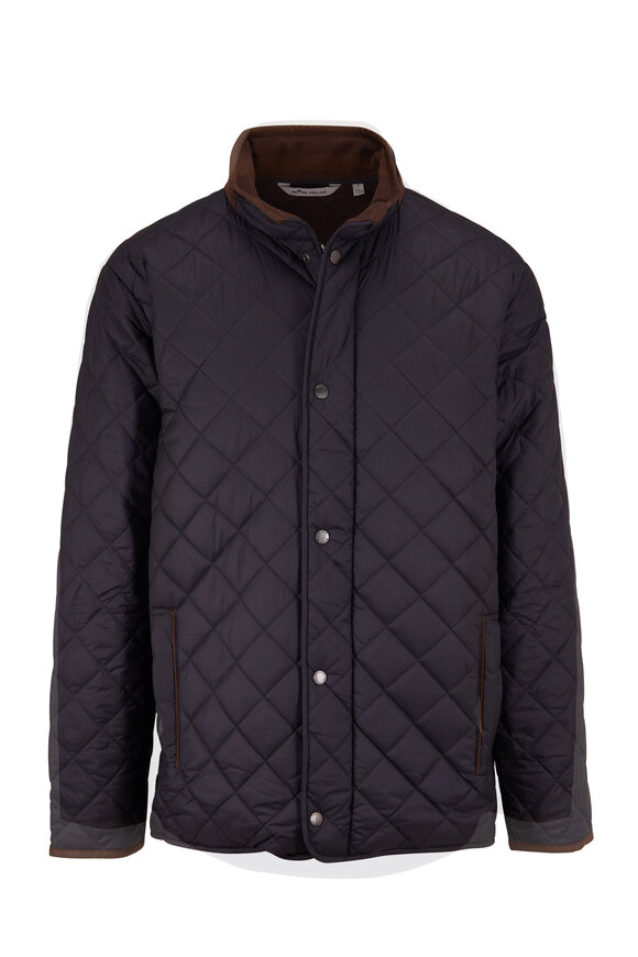 Peter Millar Suffolk Black Quilted Coat - view 1