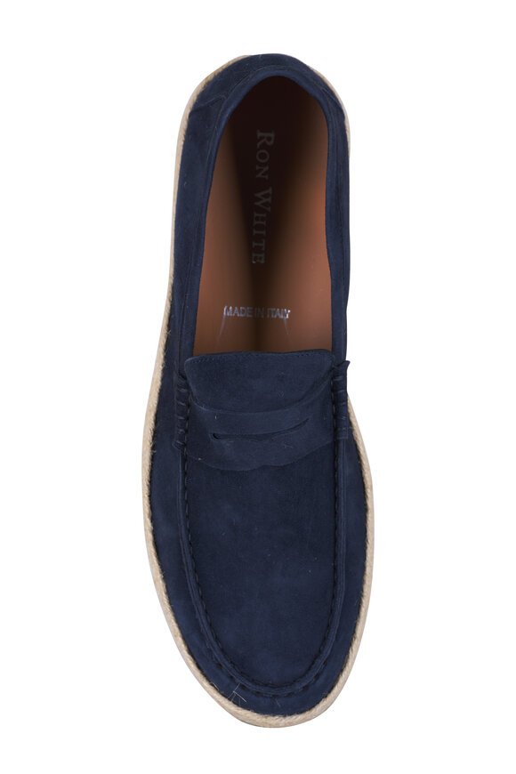 Ron White - Dylan Navy Suede Esapdrille Loafer