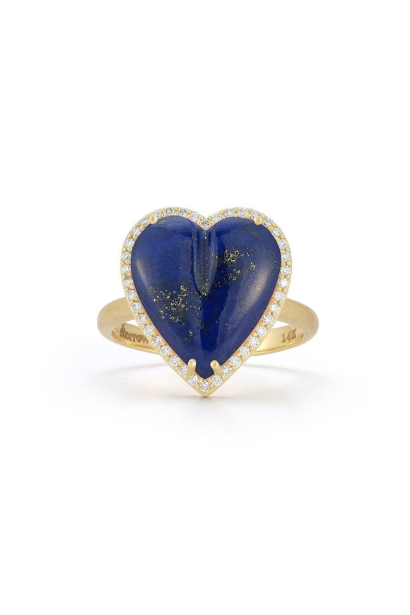 Storrow Yellow Gold Lapis Diamond Large Alana Ring