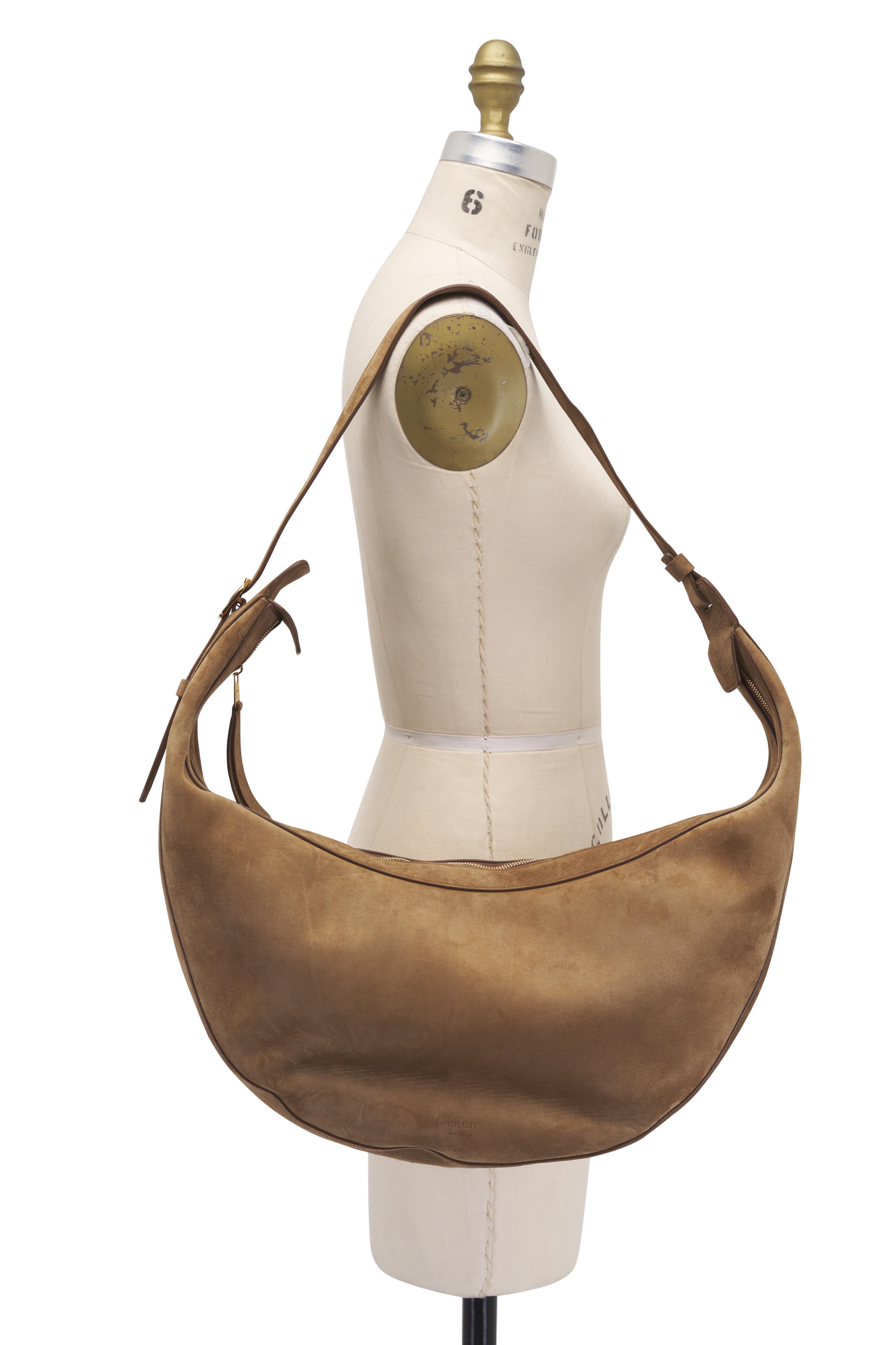 Khaite - Augustina Mud Suede Hobo