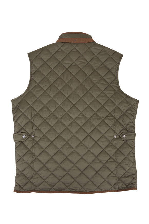 Peter Millar - Essex Olive Quilted Traveler Vest