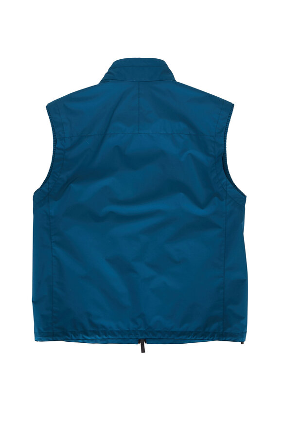 Zegna - Stratos Teal Front Zip Vest 