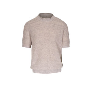 BRUNELLO CUCINELLI グレーコットン クルーネック半袖Tシャツ BRUNELLO CUCINELLI ブルネロ クチネリ SLIM FIT クルーネック