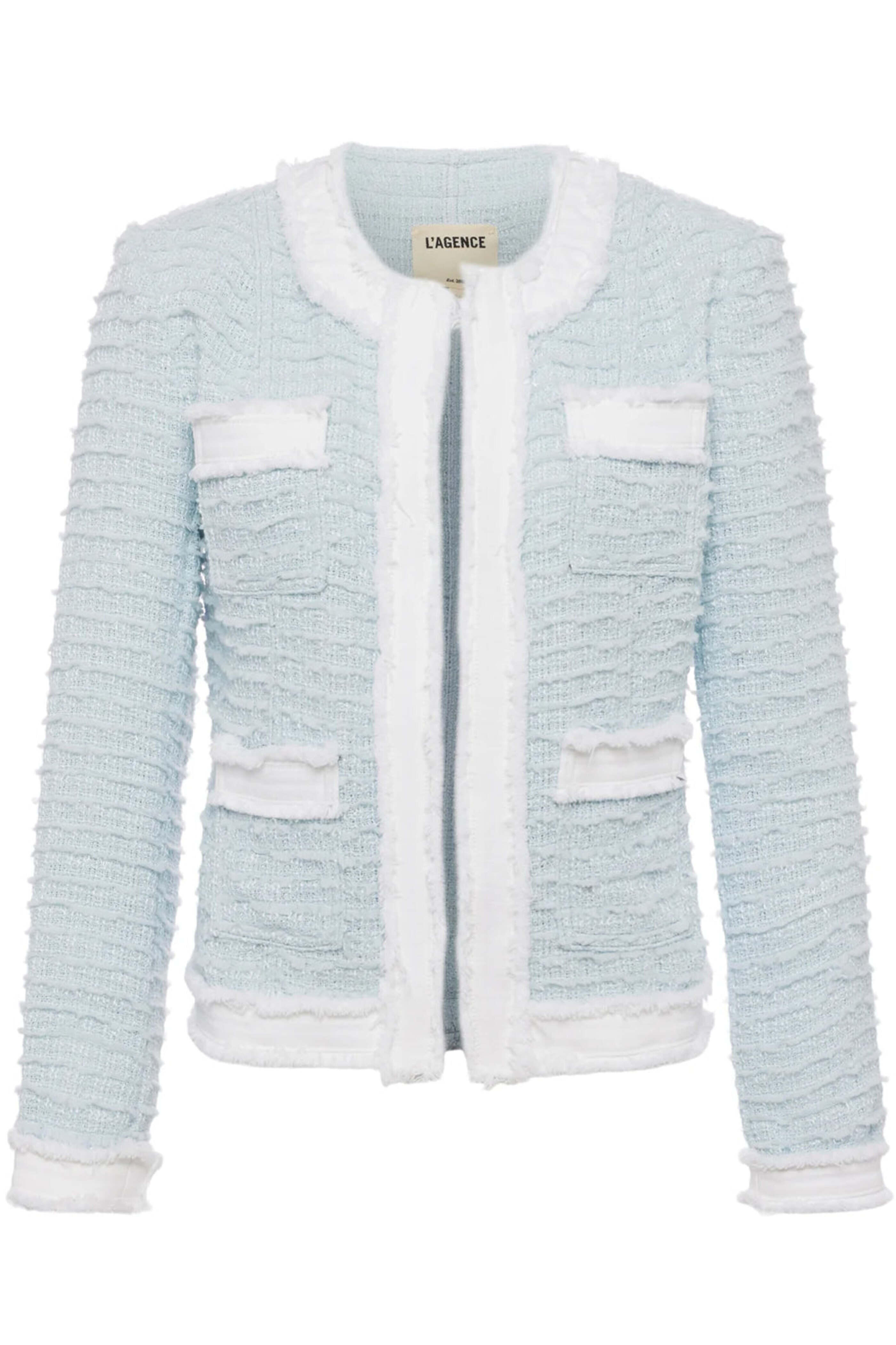 L'Agence - Ice Water Tweed Agnes Jacket