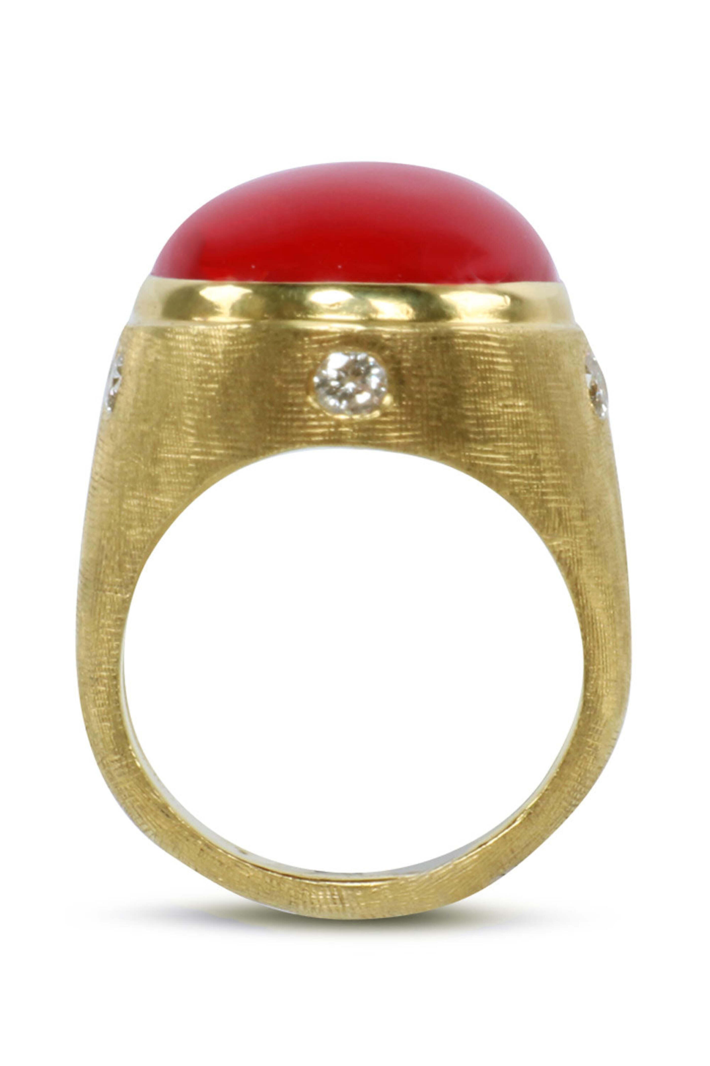 John T. Haynes - Oxblood Coral Ring