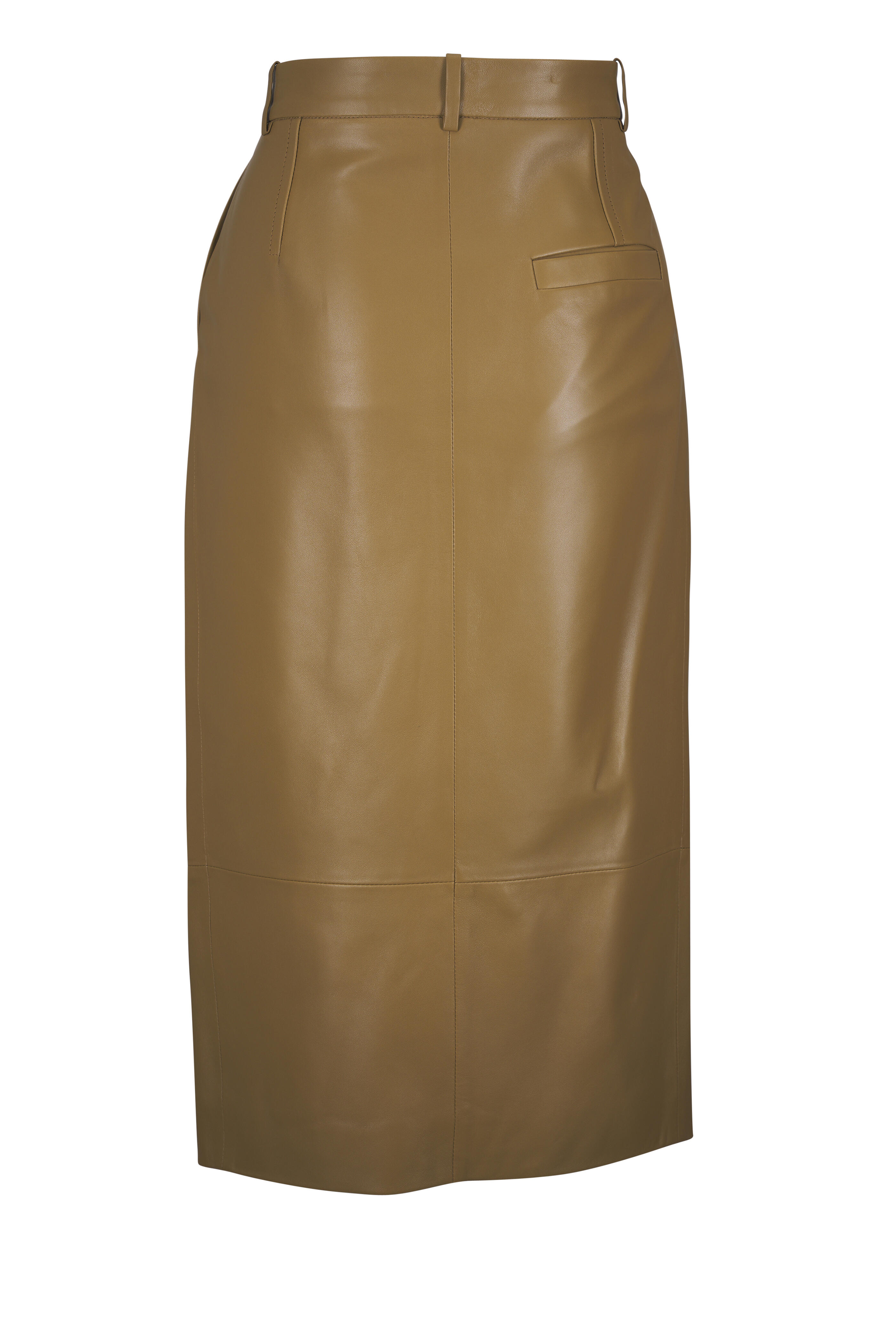Khaite - Anden Golden Ochre Leather Skirt - view 6