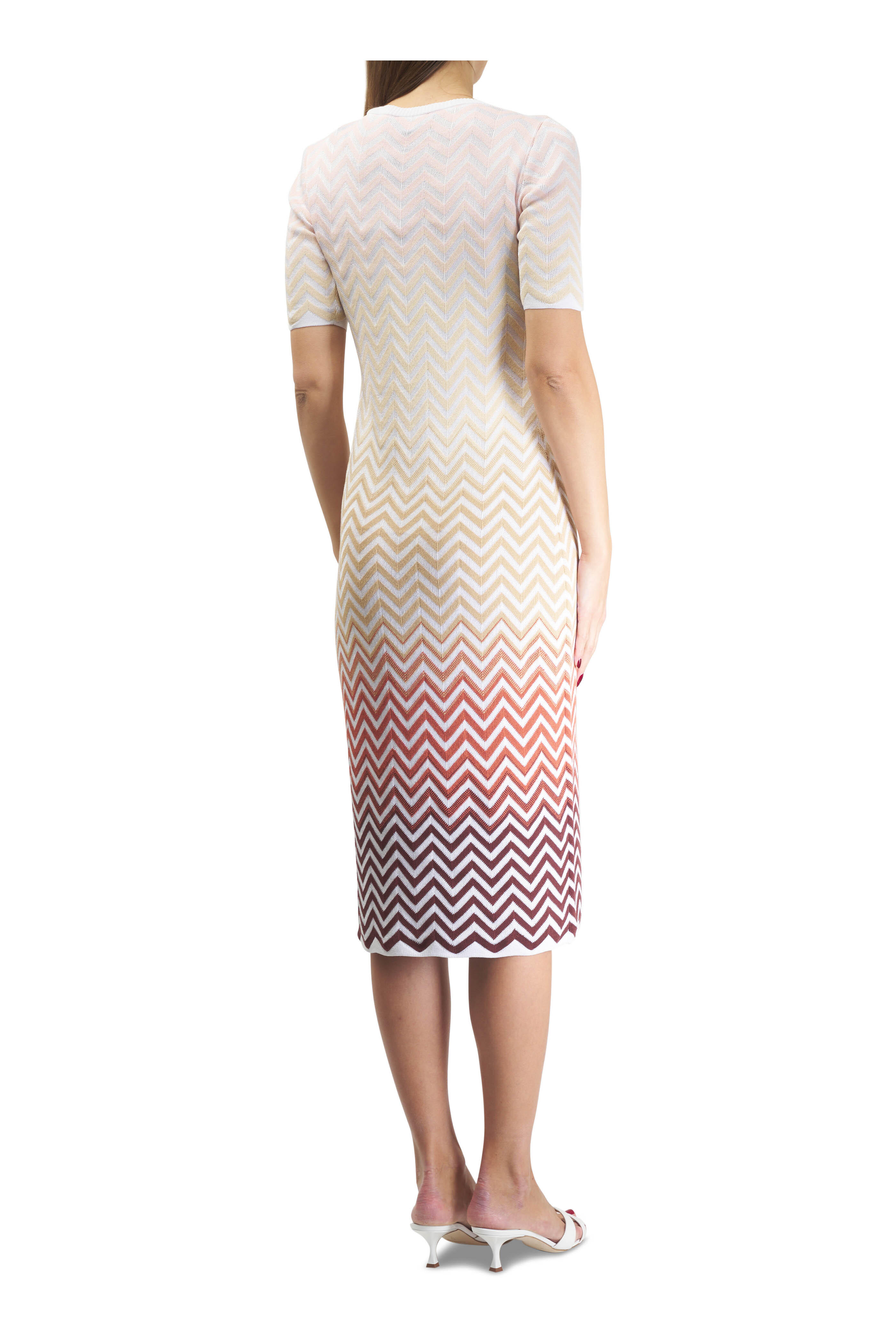 Missoni - Ivory Multicolor Chevron Print Dress | Mitchell Stores