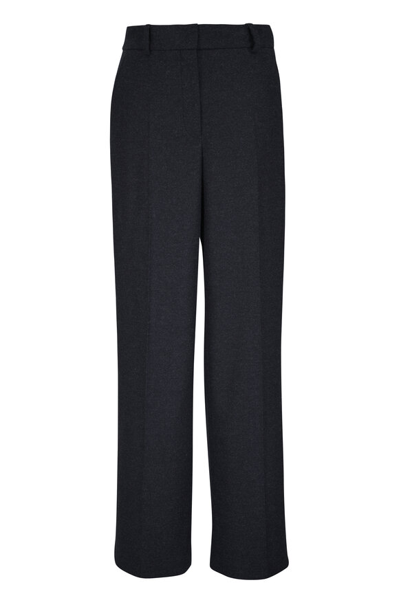 Akris Punto Chiaro Charcoal Gray Wide Leg Pant