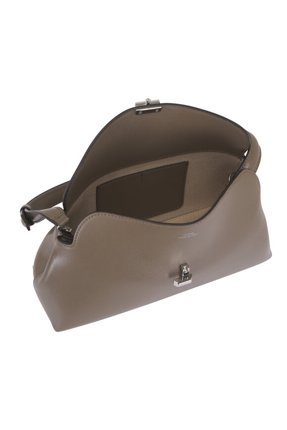 Totême T-Lock Taupe Leather Clutch - view 4