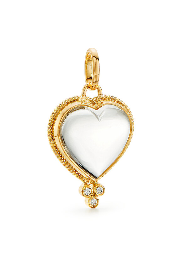Temple St. Clair Rock Crystal Heart Pendant