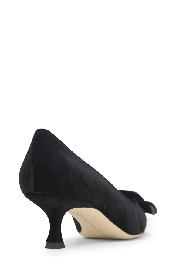 Manolo Blahnik - Maysale Black Velvet Pump, 50mm