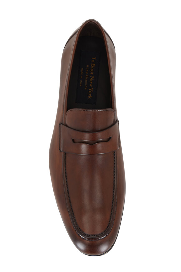 To Boot New York - Portofino Marrone Leather Penny Loafer