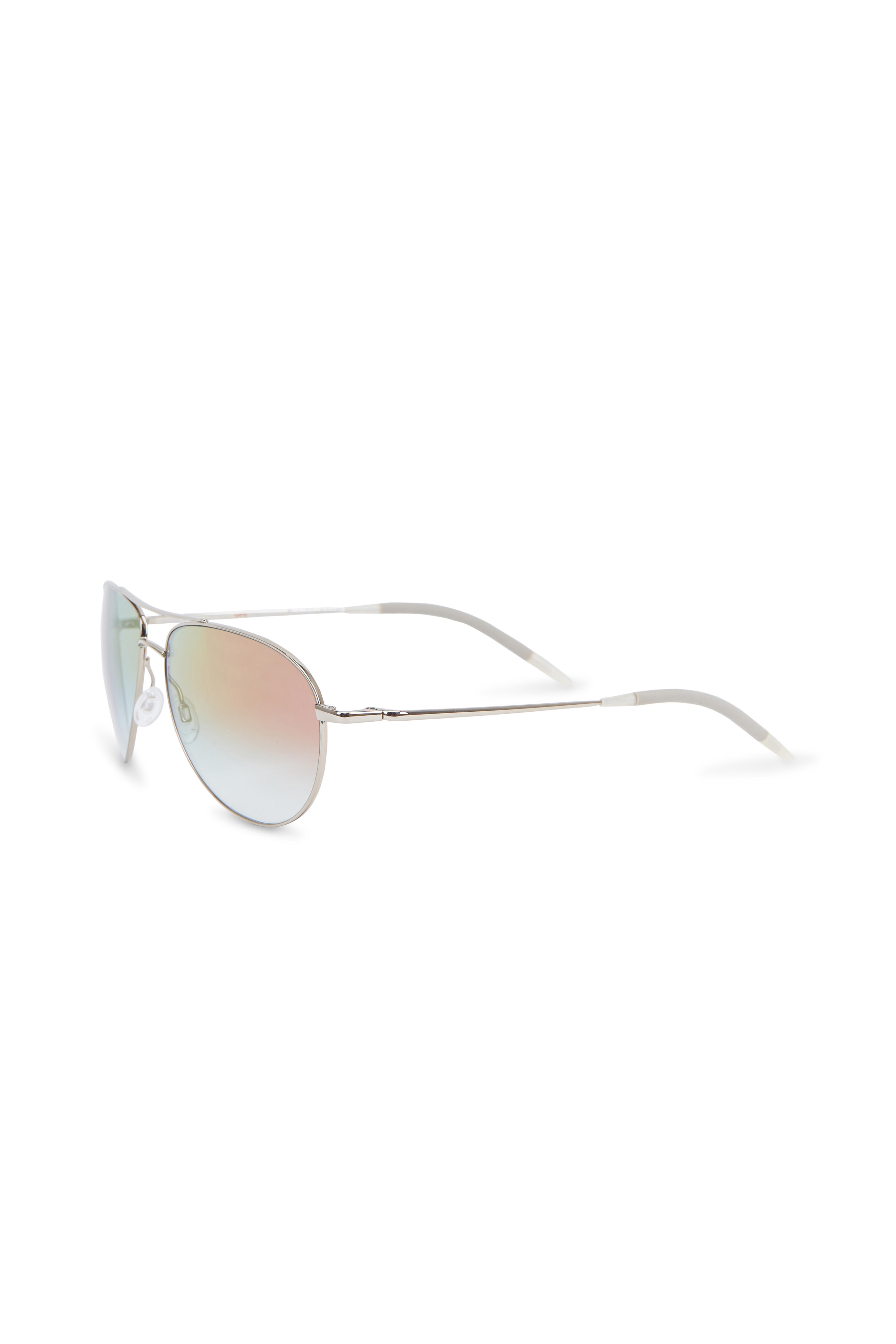 Oliver Peoples - Benedict Silver Aviator Sunglasses