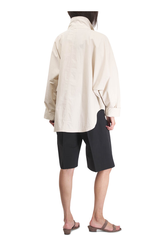Totême Black Cotton & Linen Tailored Shorts - view 3