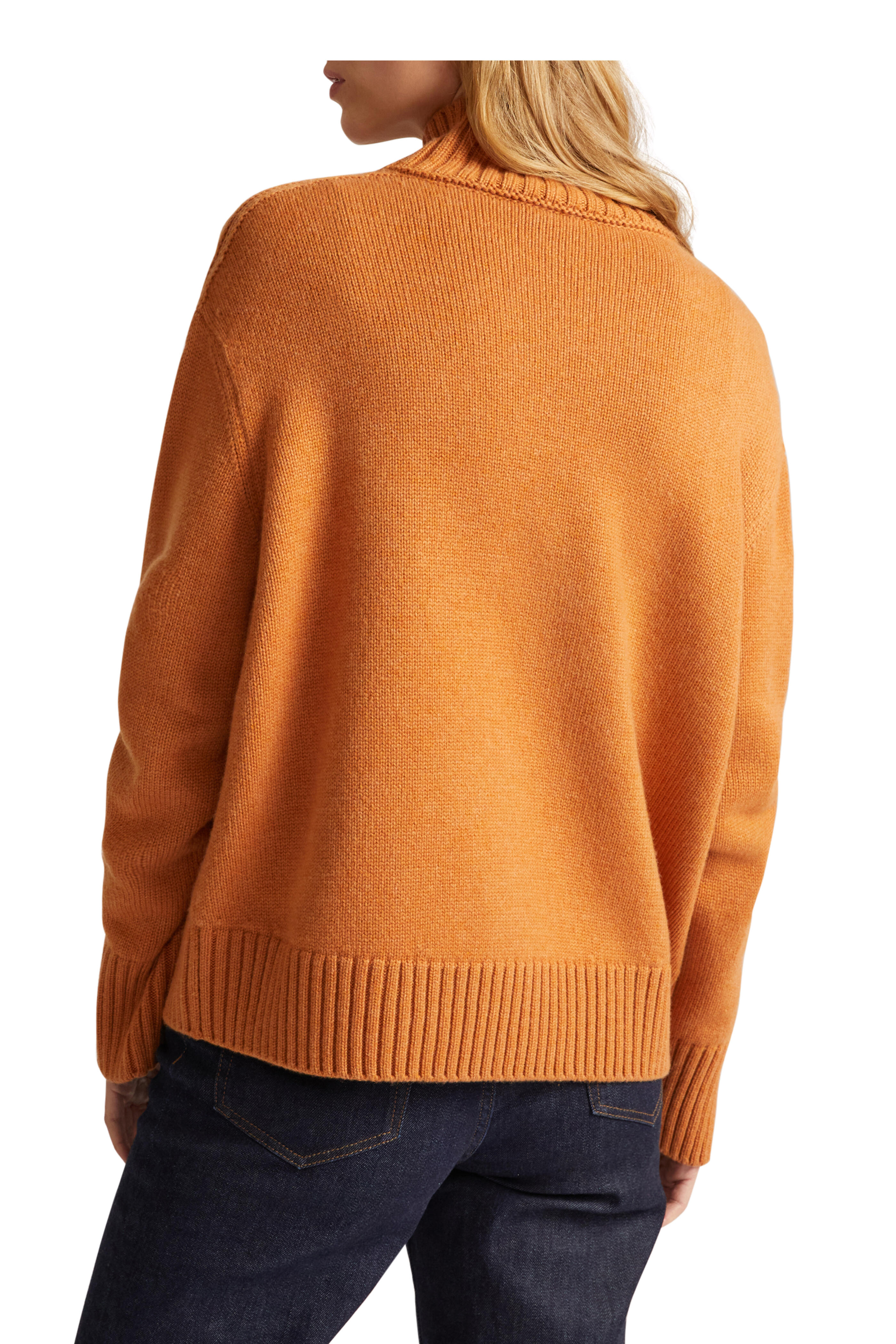 Loro Piana ロロピアーナ クルーネックセーター　オレンジ Loro Piana - Alto Parksville Apricot Turtleneck | Mitchell